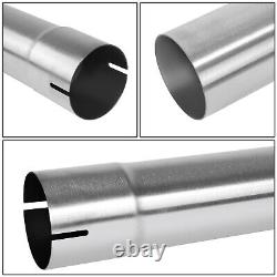 8Pcs 2.5 OD Stainless Steel Straight Bend DIY Custom Mandrel Exhaust Pipe Kit