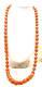 9-15mm Round Natural Orange Coral Necklace for Women Long Necklace 30 Jewelry