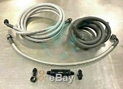 92-95 Civic 4dr Sedan Replacement Black Stainless Steel Fuel Feed Line 
