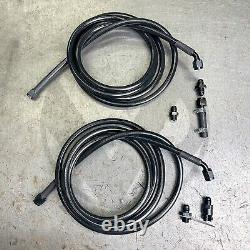 96-01 Integra E85 Compatible Black Stainless Steel Fuel Lines Kit 6AN Bolt On