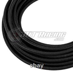 AN16 16AN Black Nylon Braided Stainless Steel Hose HIGH QUALITY 15FT Feet Length