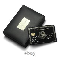 Amex Customized Centurion Black Card American Express Embossed with stripe & chip