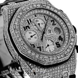 Audemars Piguet Royal Oak Offshore Chronograph Diamonds Watch on Leather Strap