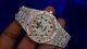 Audemars Piguet Steel Watch Big Diamond Bezel Arabic Diamond Dial Iced Out