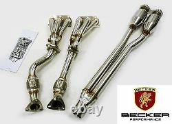 BECKER Exhaust Long Tube Header For 2003 04 VW Golf MK4 R32 3.2L VR6 V6