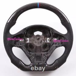 BMW 1 Series Carbon Fiber Steering Wheel Flat Bottom Custom Leather Racing