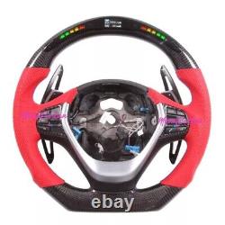 BMW Series 1 Carbon Fiber LED Steering Wheel Racing Flat Bottom Customized