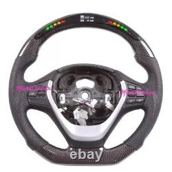 BMW Series 4 Carbon Fiber LED Steering Wheel Racing Flat Bottom Customized