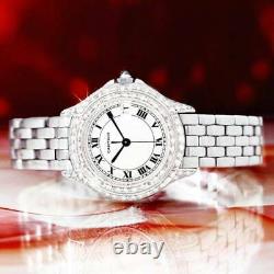 Beautiful Stainless Steel Moissanite DIAMOND Bezel Ladies Watch 27 mm