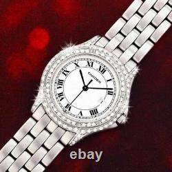 Beautiful Stainless Steel Moissanite DIAMOND Bezel Ladies Watch 27 mm