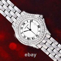 Beautiful Stainless Steel Moissanite DIAMOND Bezel Ladies Watch 27 mm