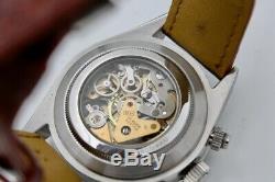 Bulova 666 Devil Diver Swiss Custom Display Case 7733 Chronograph Watch Serviced