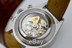 Bulova 666 Devil Diver Swiss Custom Display Case 7733 Chronograph Watch Serviced