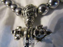 Burning Man, Hand Crafted Stainless Steel Beads CUSTOM (ONE of a KIND) Necklace