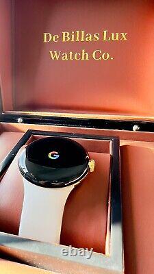 CUSTOM Google Pixel Watch, Polished 24k Gold plated Case Active Stainless Steel