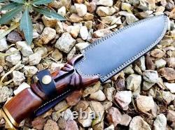 CUSTOM HANDMade Stainless Steel Leaf Shape Fix Blade Survival Boot Hunting Knife