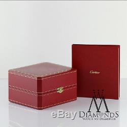 Cartier Ballon Bleu W69011Z4 Watch Pave Diamond Bezel Box&Papers 37mm MidSize
