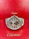 Cartier Calibre Men's Steel Watch 42mm Iced Out 13ct Genuine Diamonds Ref 3389