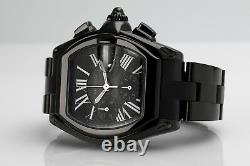 Cartier Roadster Black Dial W62020X6 Custom Black PVD/DLC XL Watch