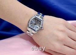 Cartier Roadster Ladies Watch 2675 Stainless Steel with Diamonds, Blue Sapphires