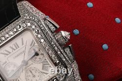 Cartier Santos 100 Chronograph W20090X8 42mm Men's Stainless Steel 17ctw Watch