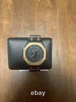 Casio G-Shock GA-2100 Steel Casioak Custom Watch AP Royal Oak Style Mod Two Tone