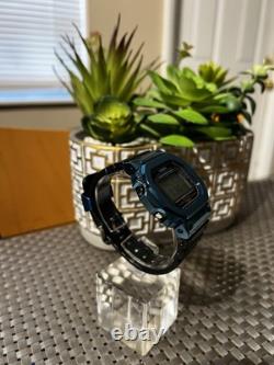 Casio Gshock DW5600E-1V Custom Blue Bezel /Holder Stainless Steel