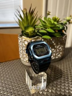 Casio Gshock DW5600E-1V Custom Blue Bezel /Holder Stainless Steel