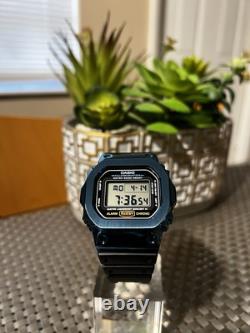 Casio Gshock DW5600E-1V Custom Blue Bezel /Holder Stainless Steel