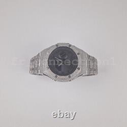 Casioak Custom Casio G-Shock GA-B2100-1A1 Frosted Silver Stainless Steel 44mm