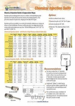 Chemworld 1/2 Stainless Steel Injection Quill Custom Length Check Valve