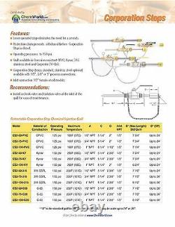 Chemworld 1/2 Stainless Steel Injection Quill Custom Length Check Valve