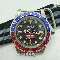 Comex Pepsi Submariner Divers Custom Watch Mod Seiko Nh35 Retro Domed Vintage