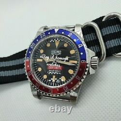 Comex Pepsi Submariner Divers Custom Watch Mod Seiko Nh35 Retro Domed Vintage