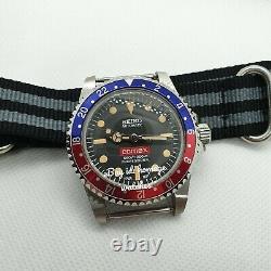 Comex Pepsi Submariner Divers Custom Watch Mod Seiko Nh35 Retro Domed Vintage