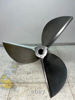 Custom 16 x 25P Stainless Steel Racing Propeller LH Rotation 19 Spline