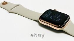 Custom 24K Rose Gold 41MM Apple Watch SERIES 8 Stainless Steel Sport Band