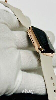 Custom 24K Rose Gold 41MM Apple Watch SERIES 8 Stainless Steel Sport Band