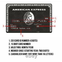 Custom 304 Stainless Steel American Express Centurion Black Card with chip