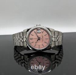 Custom 36mm Pink DJ Style Mod Watch Jubilee Superlative with NH35 Automatic