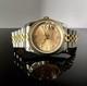Custom 36mm Two Tone Gold DJ Champagne Dial Style Mod Watch with NH35 Automatic