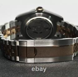 Custom 39mm Two Tone Rose Gold DJ Style Jubilee withNH35 Automatic Movement
