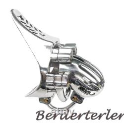 Custom 3D Printed Stainless Steel Male Chastity Cage with 6 Keyholes Lock Device