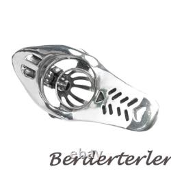 Custom 3D Printed Stainless Steel Male Chastity Cage with 6 Keyholes Lock Device