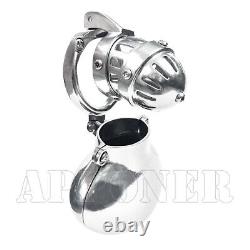 Custom 3D Stainless Steel Chastity Cage Invisible Lock with Scrotum Stretcher