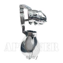 Custom 3D Stainless Steel Chastity Cage Invisible Lock with Scrotum Stretcher