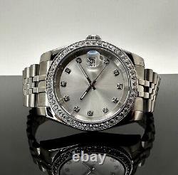 Custom 40mm Diamond DJ Style CZ Diamond Bezel & Markers withNH35 Automatic