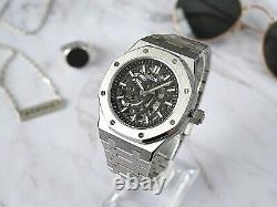 Custom 40mm Seiko Open Heart/Skeleton Dial NH72 Automatic Watch Mod