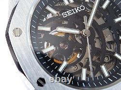Custom 40mm Seiko Open Heart/Skeleton Dial NH72 Automatic Watch Mod