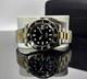 Custom 40mm Two Tone Gold Black Sub Style Mod Watch with NH35 Automatic